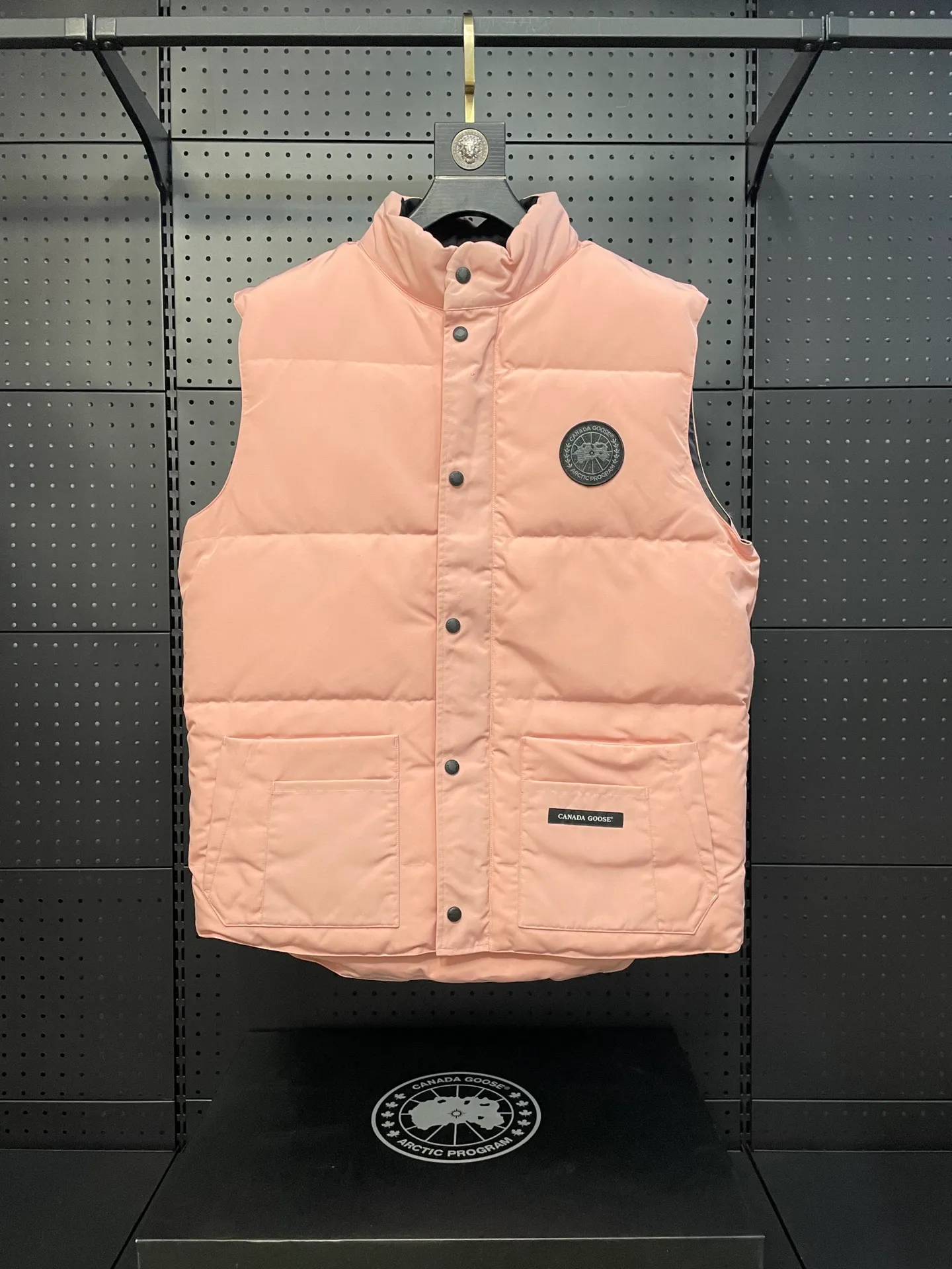 Pink canada goose freestylecrew 🎗 zp 🎗 t Premium ， 90 🎗 🎗zp 90 Lightweight 🎗ykk 🎗 zp zp Size:XS-XXL